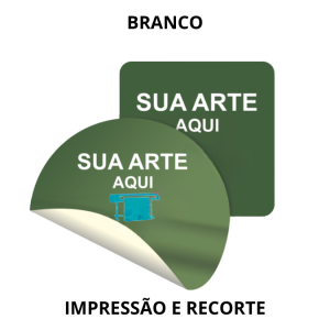 Adesivo impressão e recorte (m2) Adesivo Vinil Branco    Rolo (Sem Refile) ou Cartela 