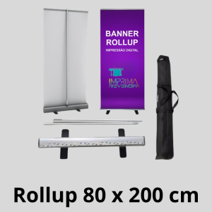 BANNER ROLL UP 80 x 200 cm (com a Lona impressa)      
