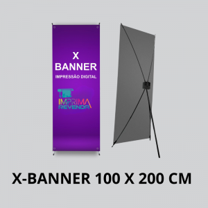 X-Banner 100 x 200 cm (com a Lona impressa)      